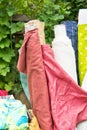 Textiles sale Royalty Free Stock Photo