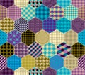 Textille patchwork pattern. Seamless Vector image.