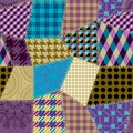 Textille patchwork pattern. Seamless Vector image.