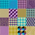 Textille patchwork pattern. Seamless Vector image. Squares patchwork