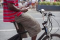 Texting on bicycle