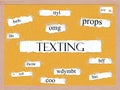 Texting Corkboard Word Concept Royalty Free Stock Photo