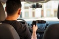 Texting and driving Royalty Free Stock Photo