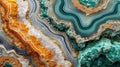 Textural collage of Agate, Malachite, and Chrysoprase, showcasing their unique patterns and rich textures on a white