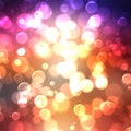 A texture, abstract background is colorful bokeh light from sun