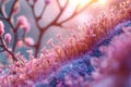 The texture of the abstract background of the hair follicles. 3d illustration