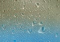 Texture of abstract blue and gold water drops Royalty Free Stock Photo