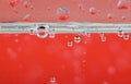 Texture of airbubbles on red backroud Royalty Free Stock Photo