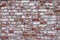 The texture of the ancient red brick wall Royalty Free Stock Photo