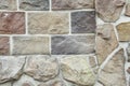 Texture - artificial decorative stone faÃÂ§ade. Decorative grey color rough stone wall background texture.