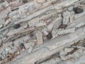Texture of asbestos pragments scattered on the ground Royalty Free Stock Photo