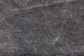 Texture backdrop photo of grey colored worn denim cloth