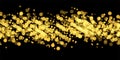 Texture background abstract black and golden Glitter and elegant for Christmas. Dust white. Sparkling magical dust