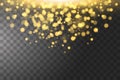 Texture background abstract black and golden Glitter and elegant for Christmas. Sparkling magical dust particles. Magic Royalty Free Stock Photo