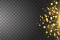 Texture background abstract black and golden Glitter and elegant for Christmas. Sparkling magical dust particles. Magic Royalty Free Stock Photo