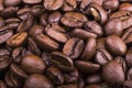 Texture and background of brown roasted aromatic coffee Royalty Free Stock Photo