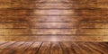 Dark old wood wall and floor texture background. Royalty Free Stock Photo