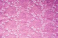 texture, background fabric pink lace Royalty Free Stock Photo