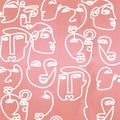 TEXTURE BACKGROUND FACES SEAMLESS PATTERN