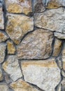 Texture, background. Fence lined with wild stone, granite, sands Royalty Free Stock Photo
