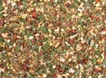 Texture background. Green spice mix dried vegetables and herbs. Royalty Free Stock Photo