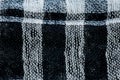 Texture of the background image. Close-up. cloth in a box. Threads white and black Royalty Free Stock Photo