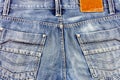 Texture background of jeans , Pocket detail.