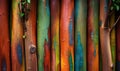 Texture background of a large rainbow eucalyptus tree. Royalty Free Stock Photo