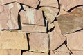 Large slabs of brown sandstone in harsh sunlight Royalty Free Stock Photo