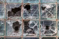 Texture background of old broken glass blocks for mockup or design pattern in construction, food or industrial flat Royalty Free Stock Photo