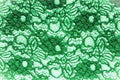 Texture, background, pattern. Cloth green lace. Background of fa