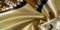 Texture, background, pattern, decorative silk fabric. This collection of silk fabrics with digital printing from RJR is