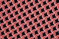 Texture, background, pattern. Fabric drawing of a diamond diamond red on a black background