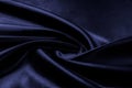 Texture, background, pattern. Fabric silk color cobalt, smalt, b Royalty Free Stock Photo