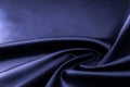 Texture, background, pattern. Fabric silk color cobalt, smalt, b Royalty Free Stock Photo