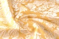 Texture, background, pattern. Fabric Upholstery Damask is a reversible figured fabric of silk, wool, linen, cotton, or synthetic Royalty Free Stock Photo