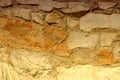 Texture, background, pattern. Granite stone. Texture of gray granite. Outside wall of uneven stones. White and pale red stones. T Royalty Free Stock Photo