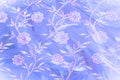 Texture, background, pattern. Pink lace decorated with flowers o