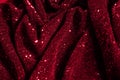 Texture, background, pattern, red fabric with paillettes. Look Royalty Free Stock Photo