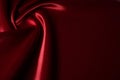 Texture, background, pattern. Red silk fabric.This satin fabric Royalty Free Stock Photo