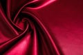 Texture, background, pattern. Red silk fabric.This satin fabric Royalty Free Stock Photo