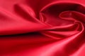 Texture, background, pattern. Red silk fabric.This satin fabric Royalty Free Stock Photo