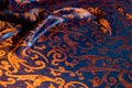 Texture, background, pattern. silk cloth Royal monogram. Moses V