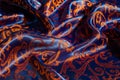 Texture, background, pattern. silk cloth Royal monogram. Moses V