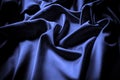 Texture, background, pattern. Silk fabric dark blue lilac. this Royalty Free Stock Photo