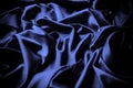 Texture, background, pattern. Silk fabric dark blue lilac. this Royalty Free Stock Photo