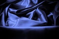 Texture, background, pattern. Silk fabric dark blue lilac. this Royalty Free Stock Photo