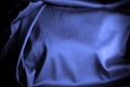 Texture, background, pattern. Silk fabric dark blue lilac. this Royalty Free Stock Photo