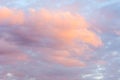 Texture, background, pattern. The sky is at sunset, dawn. Colored clouds, red, dark blue, orange, pastel colors. Romantic pastel Royalty Free Stock Photo