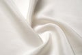 Texture background pattern. White silk fabric. Closeup of a rippled white silk fabric. Advertising space. Smooth elegant white si Royalty Free Stock Photo